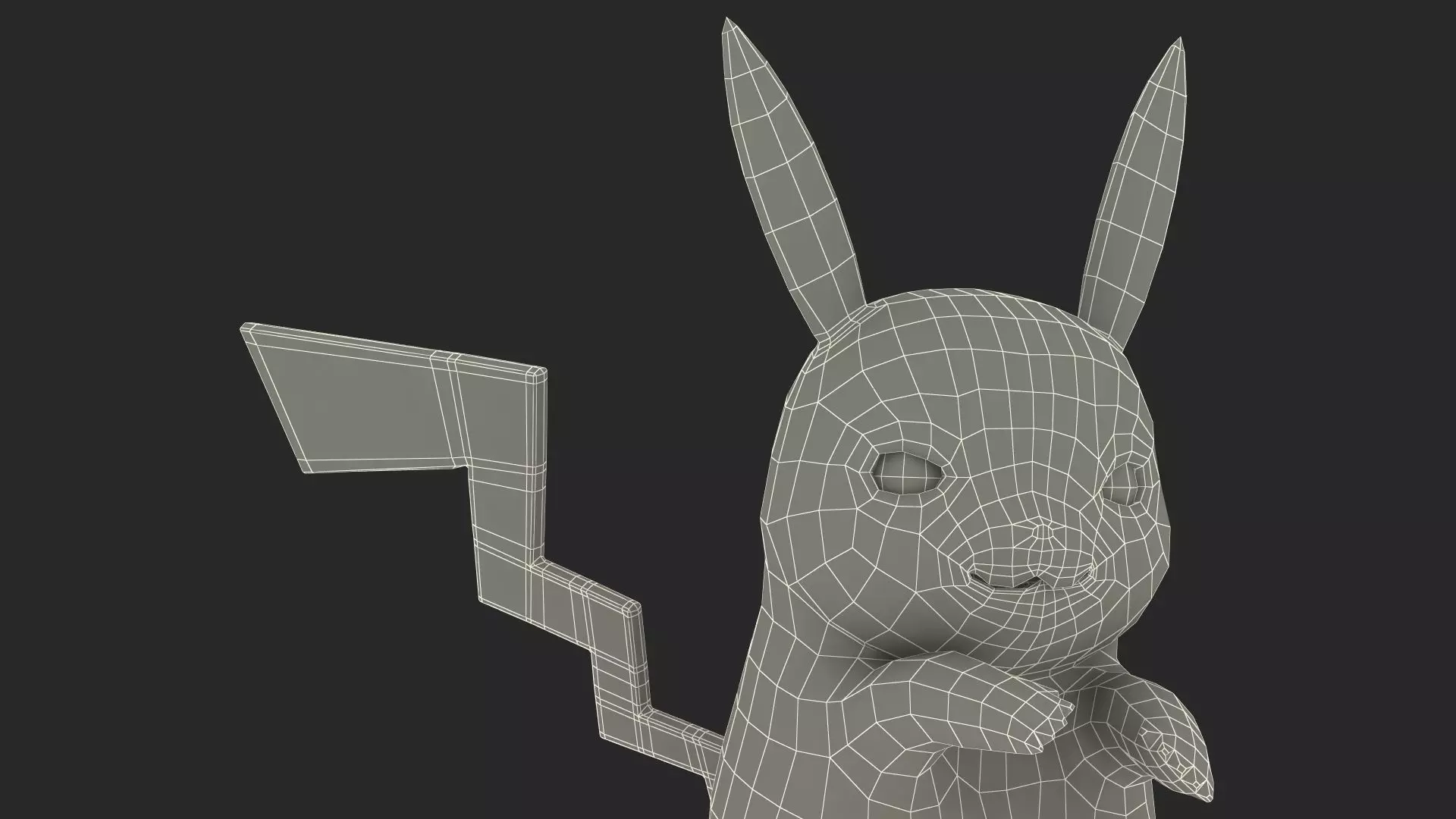 Anime Character Pikachu Angry 3D model_25