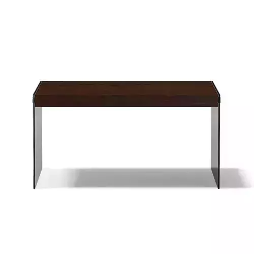 Wooden Coffee Table with Glass Sides