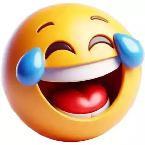 3D Laughing Emoji with Tears of Joy