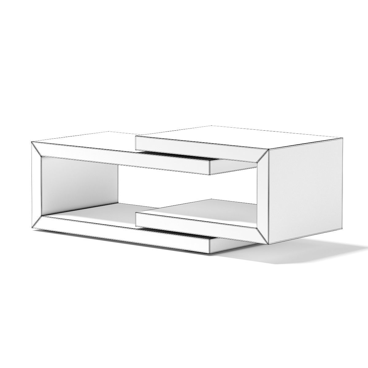 Light Modern Coffee Table 3D model_3