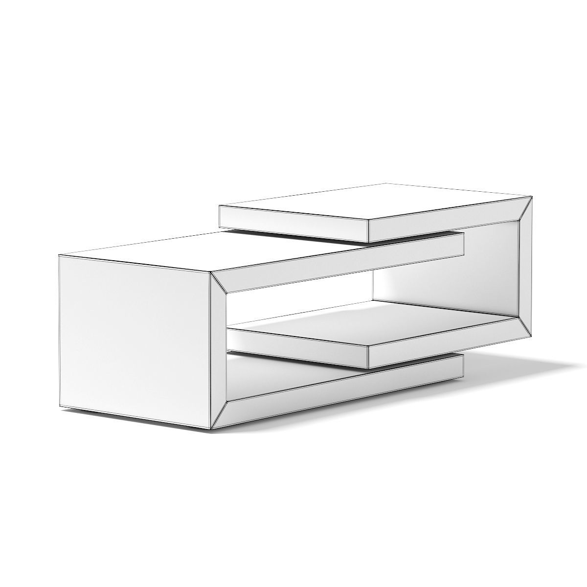 Light Modern Coffee Table 3D model_5