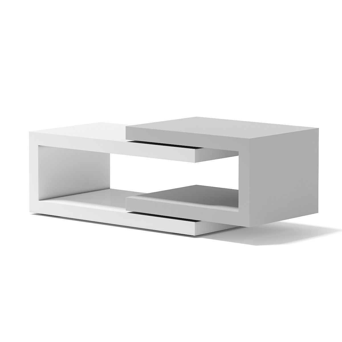 Light Modern Coffee Table 3D model_2