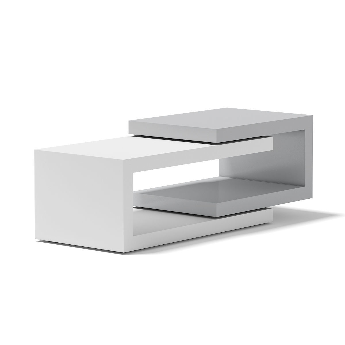 Light Modern Coffee Table 3D model_4