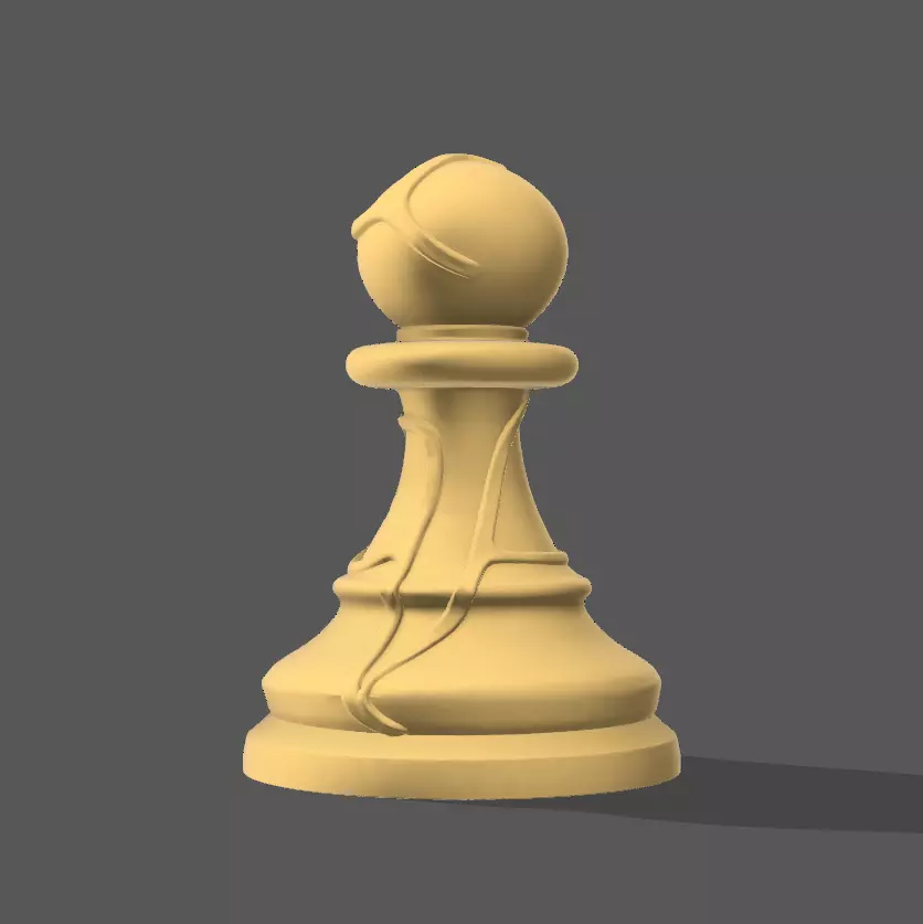Organic Style Chess Pawn STL for 3D Printing 3D print model_4