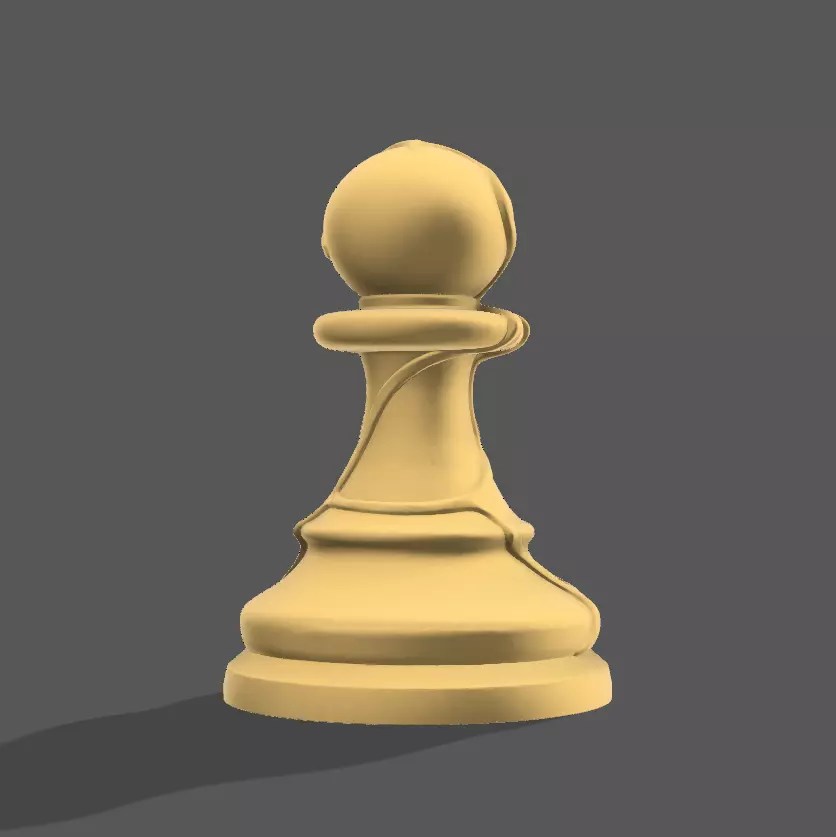 Organic Style Chess Pawn STL for 3D Printing 3D print model_6
