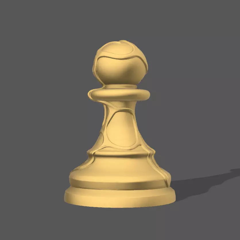 Organic Style Chess Pawn STL for 3D Printing 3D print model_2