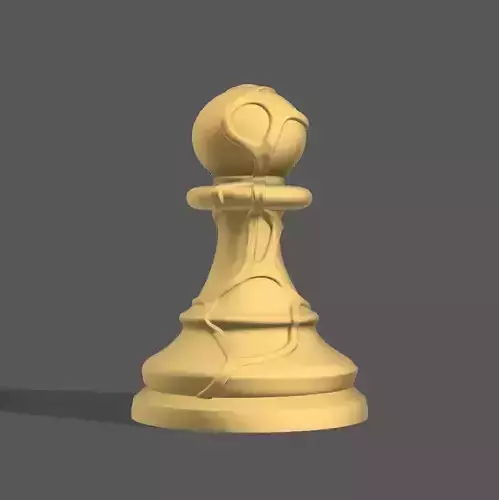 Organic Style Chess Pawn STL for 3D Printing 3D print model