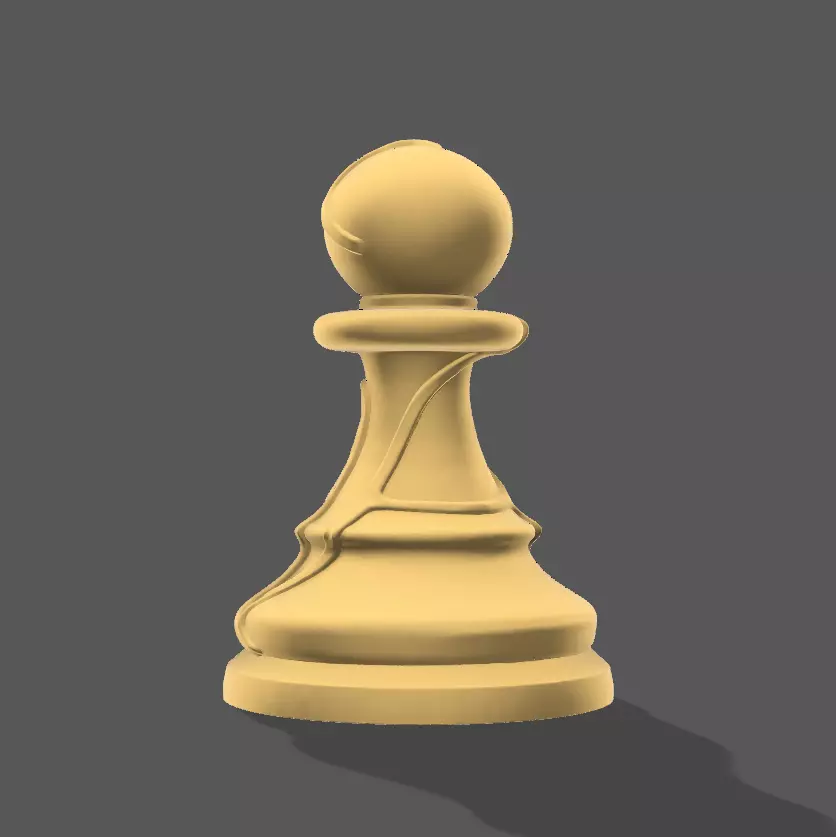 Organic Style Chess Pawn STL for 3D Printing 3D print model_5