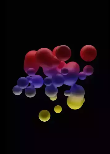 Abstract Looping Metaball Animation Vertical