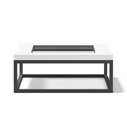 Square Coffee Table with Glass Window