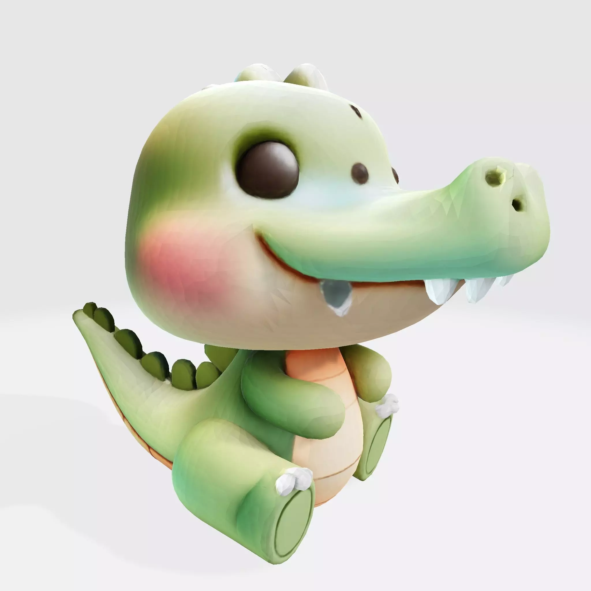 High-Quality 3D Printable Cute Croco Cartoon 3D print model_1