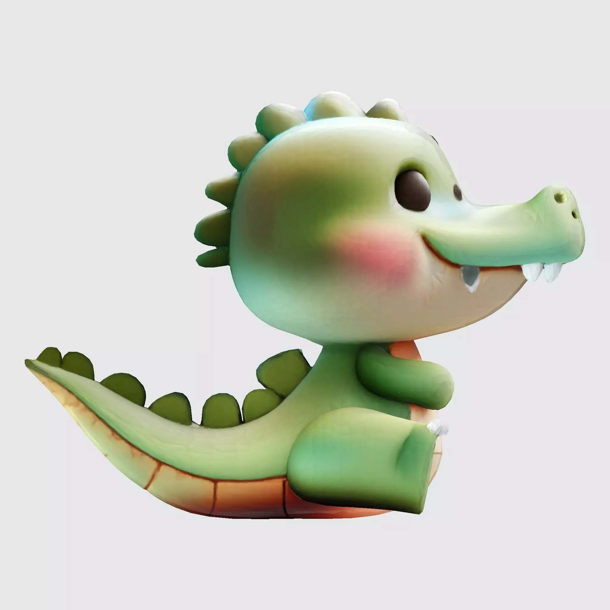 High-Quality 3D Printable Cute Croco Cartoon 3D print model_8