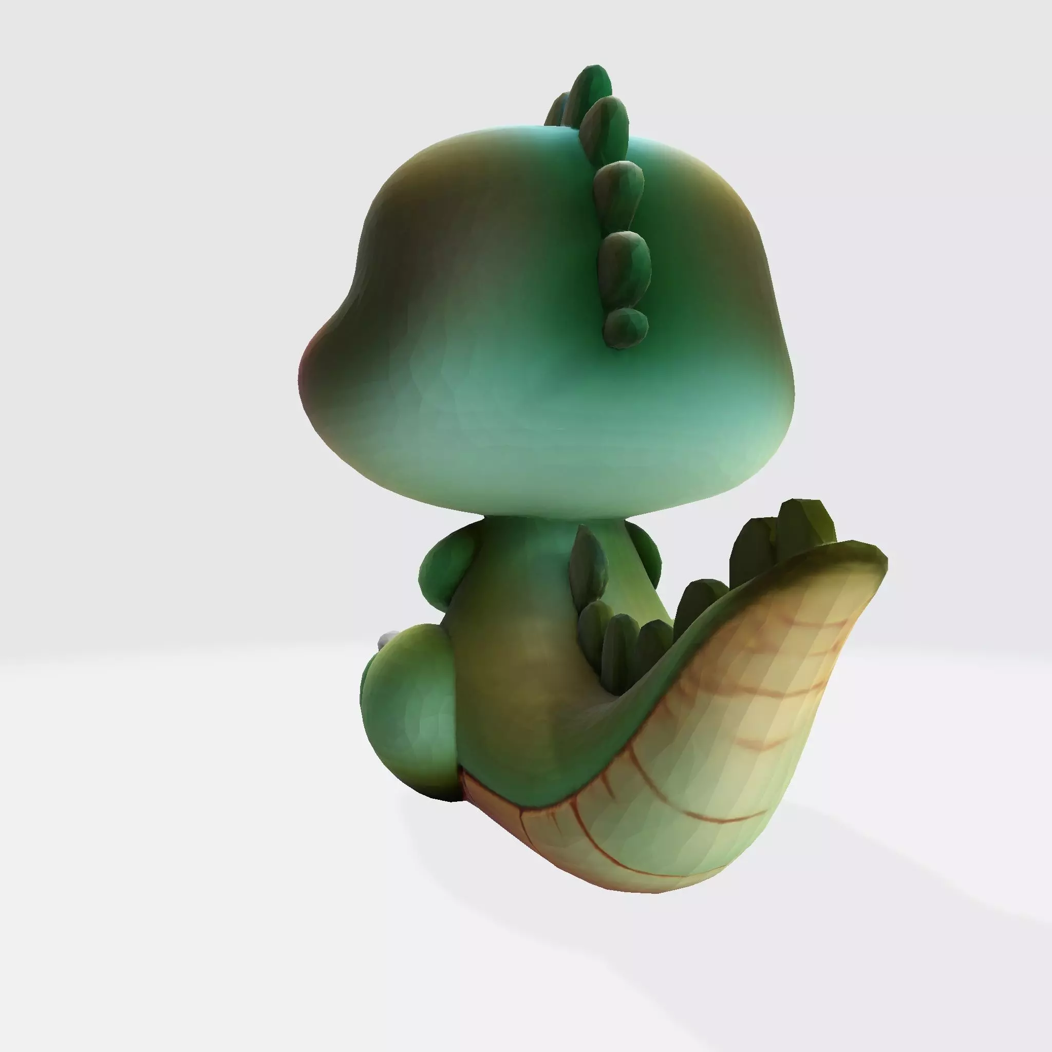 High-Quality 3D Printable Cute Croco Cartoon 3D print model_3