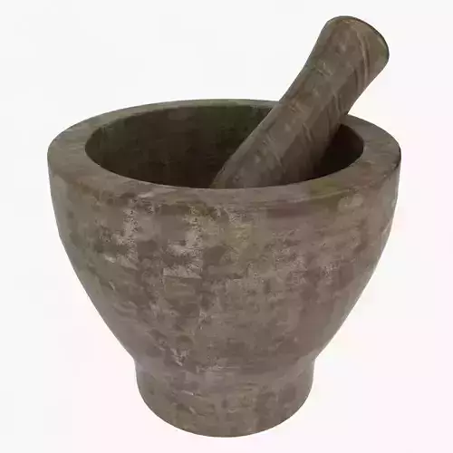 Mortar and Pestles Low-poly 3D model
