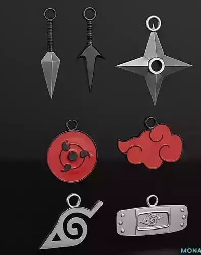 Naruto Pendant Set STL 