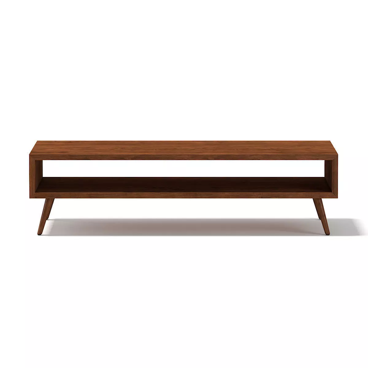 Rectangular Wooden Coffee Table 3D model_0