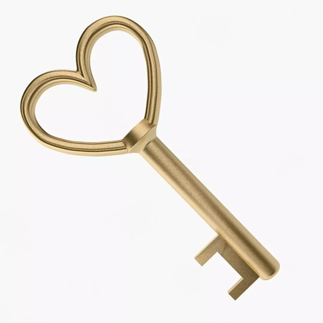 Gold Key Low-poly 3D model