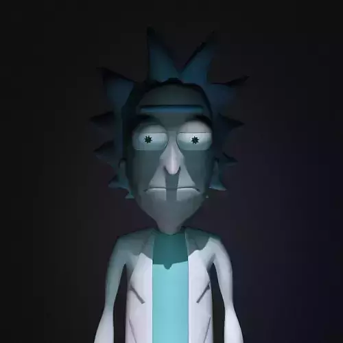 Rick Sanchez Rigged 3d Character