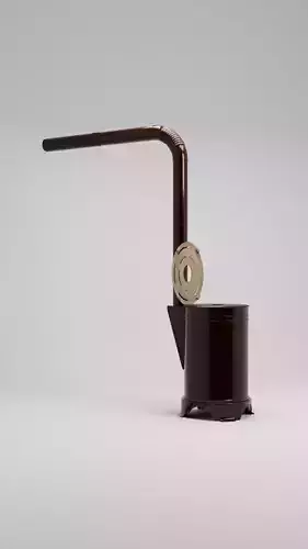 Modern Industrial Stove  Fireplace 3D Model 3D model