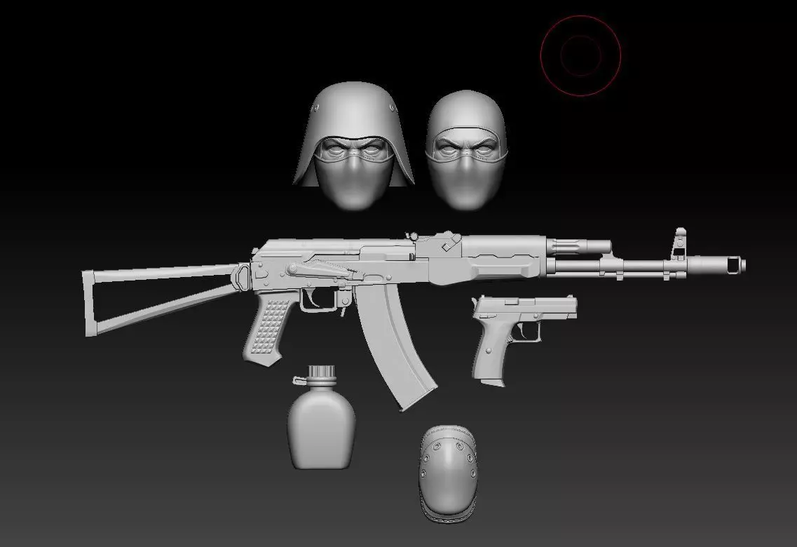 Cobra Trooper Headsculpt for Action Figures 3D print model