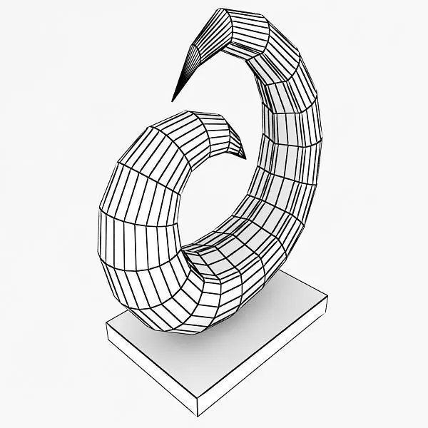 Sculpture Low-poly 3D model_4