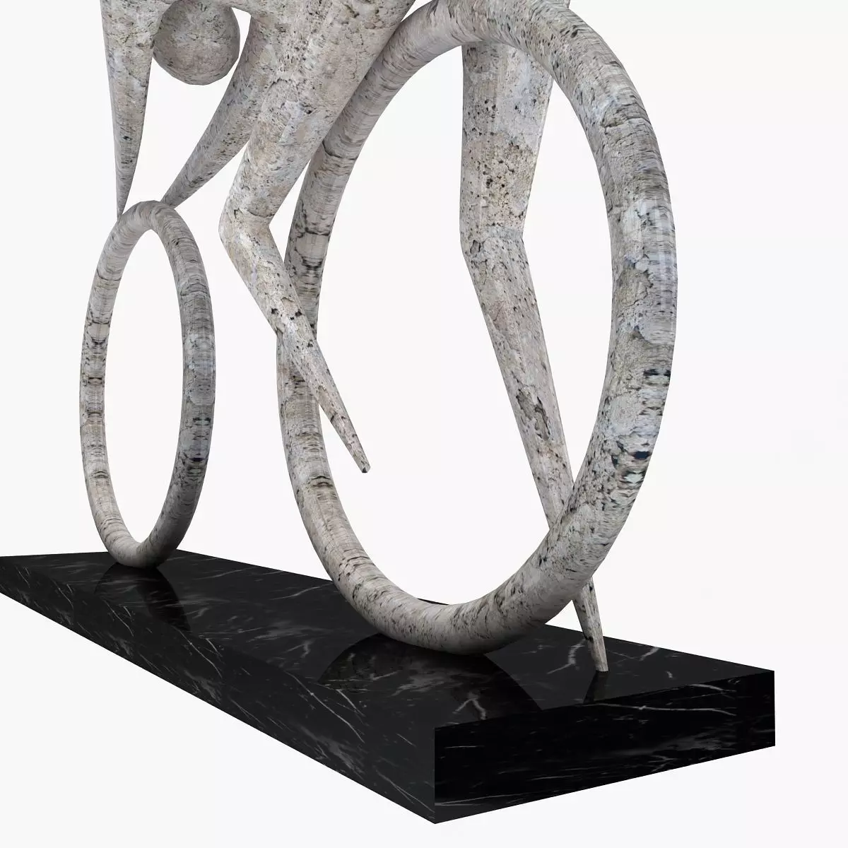 Stone Rider Sculpture Low-poly 3D model_10