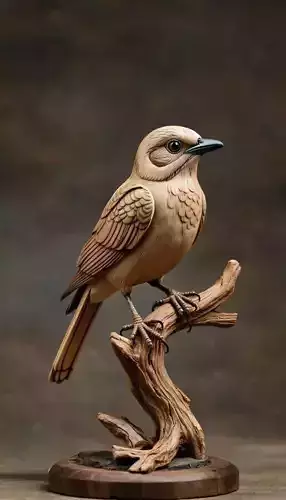 EASY BIRD SCULPTURE STL