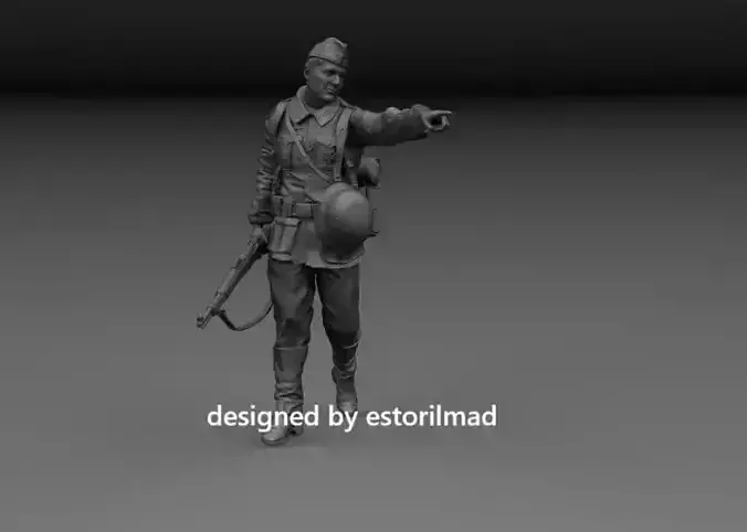 WW2 GERMAN SOLDIER PATROL RUSSIA BARBAROSSA V6 3D print model