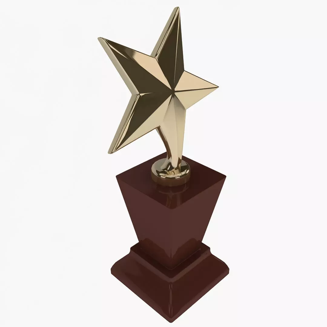 Trophy Low-poly 3D model_3