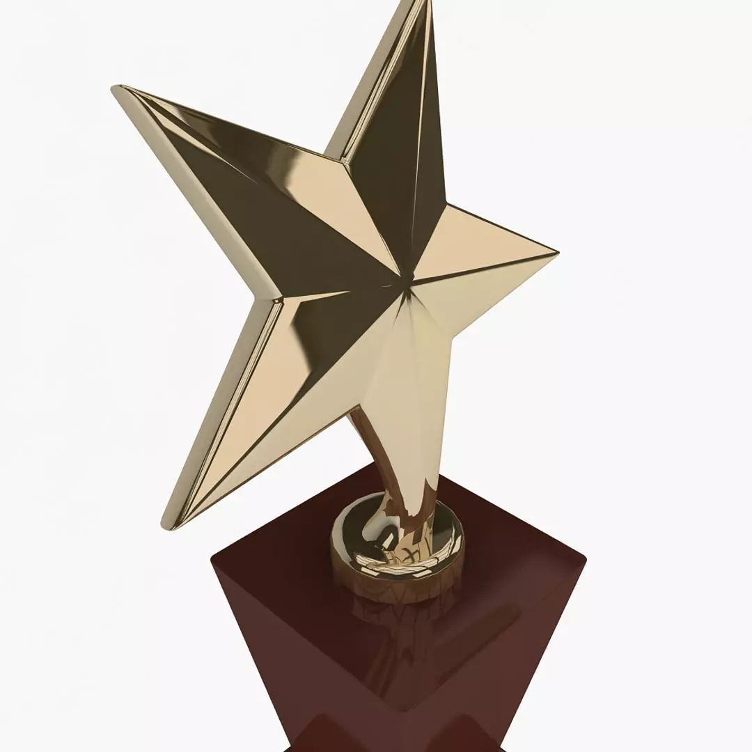 Trophy Low-poly 3D model_4
