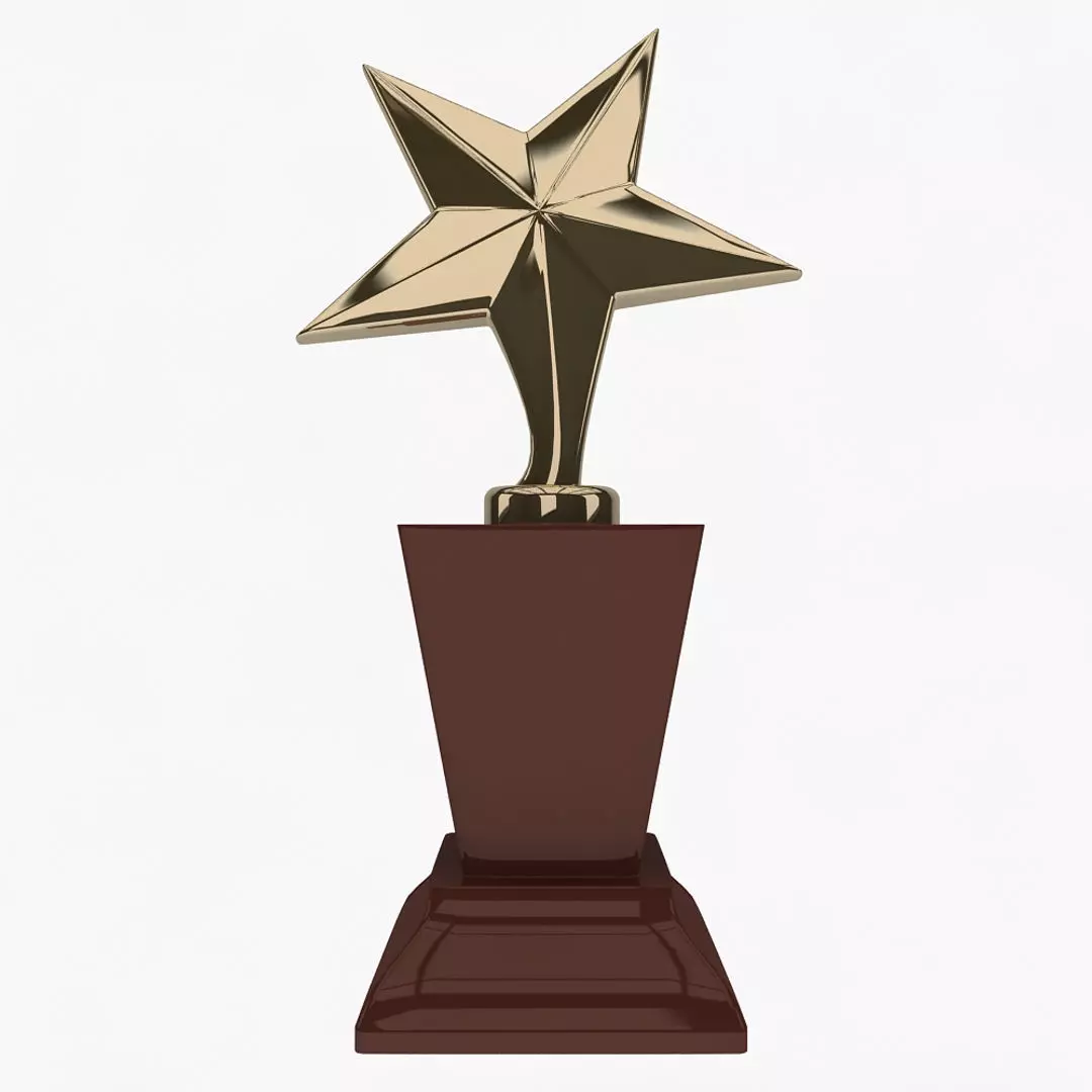 Trophy Low-poly 3D model_1