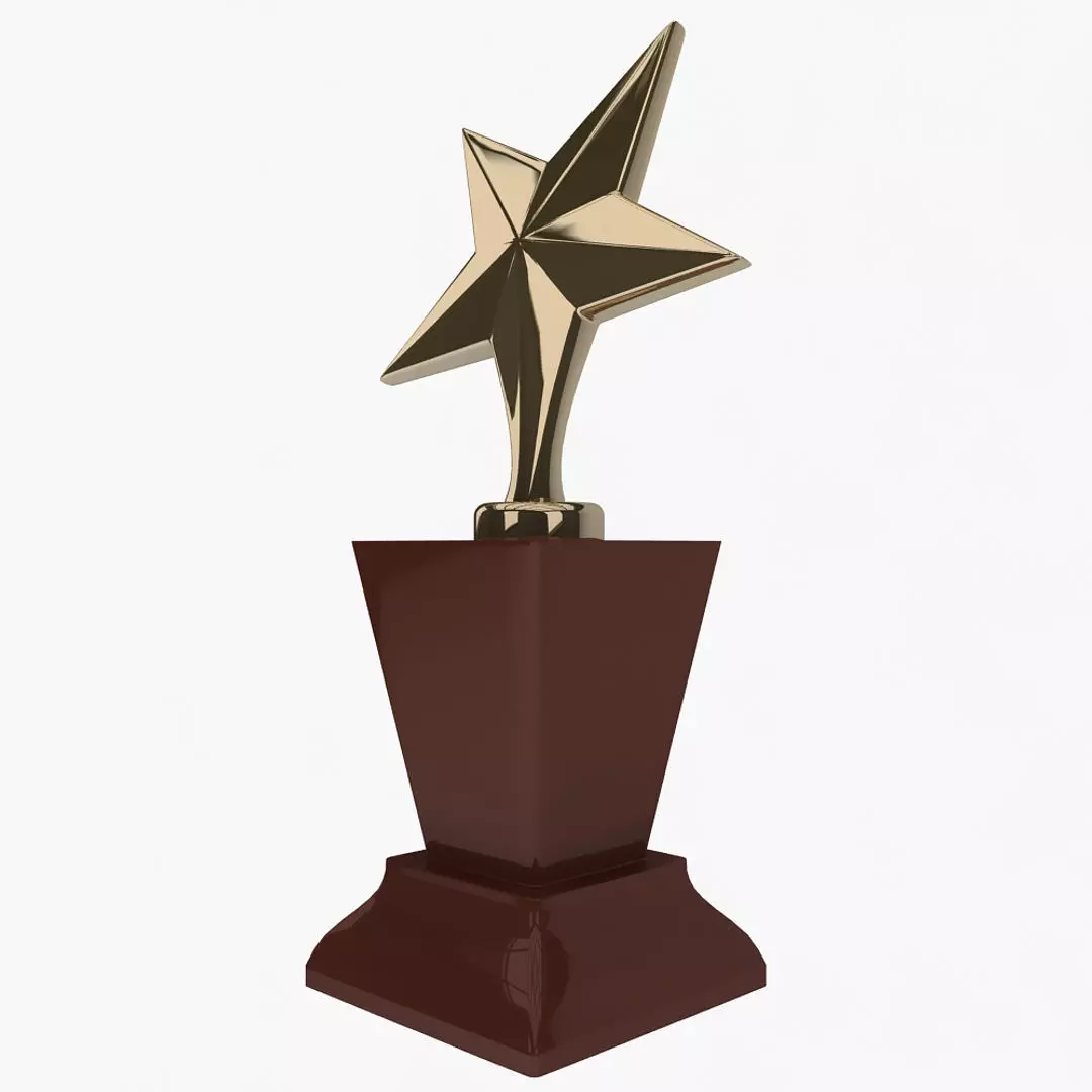 Trophy Low-poly 3D model_2