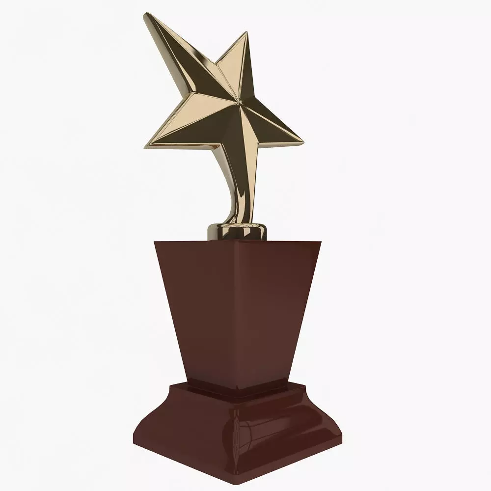 Trophy Low-poly 3D model_0