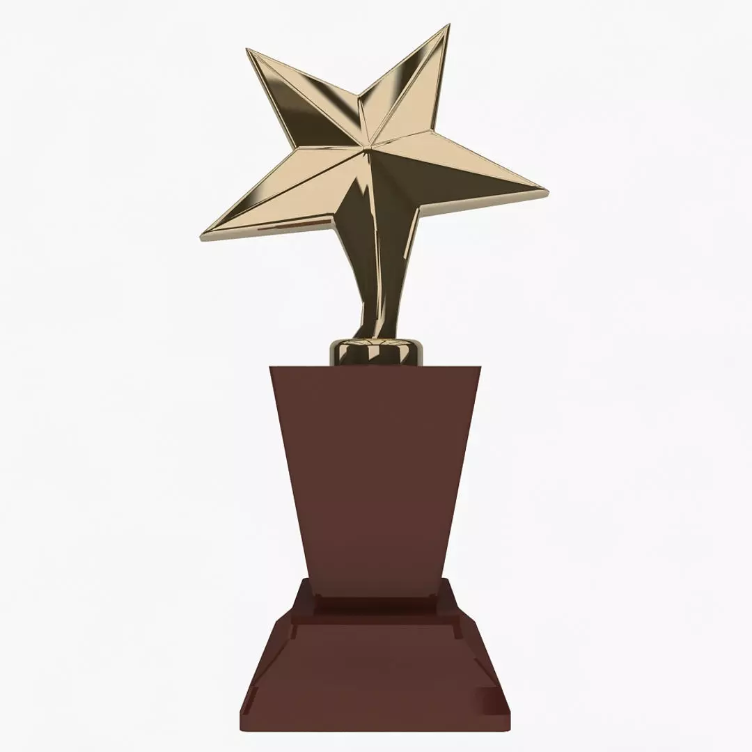 Trophy Low-poly 3D model_5