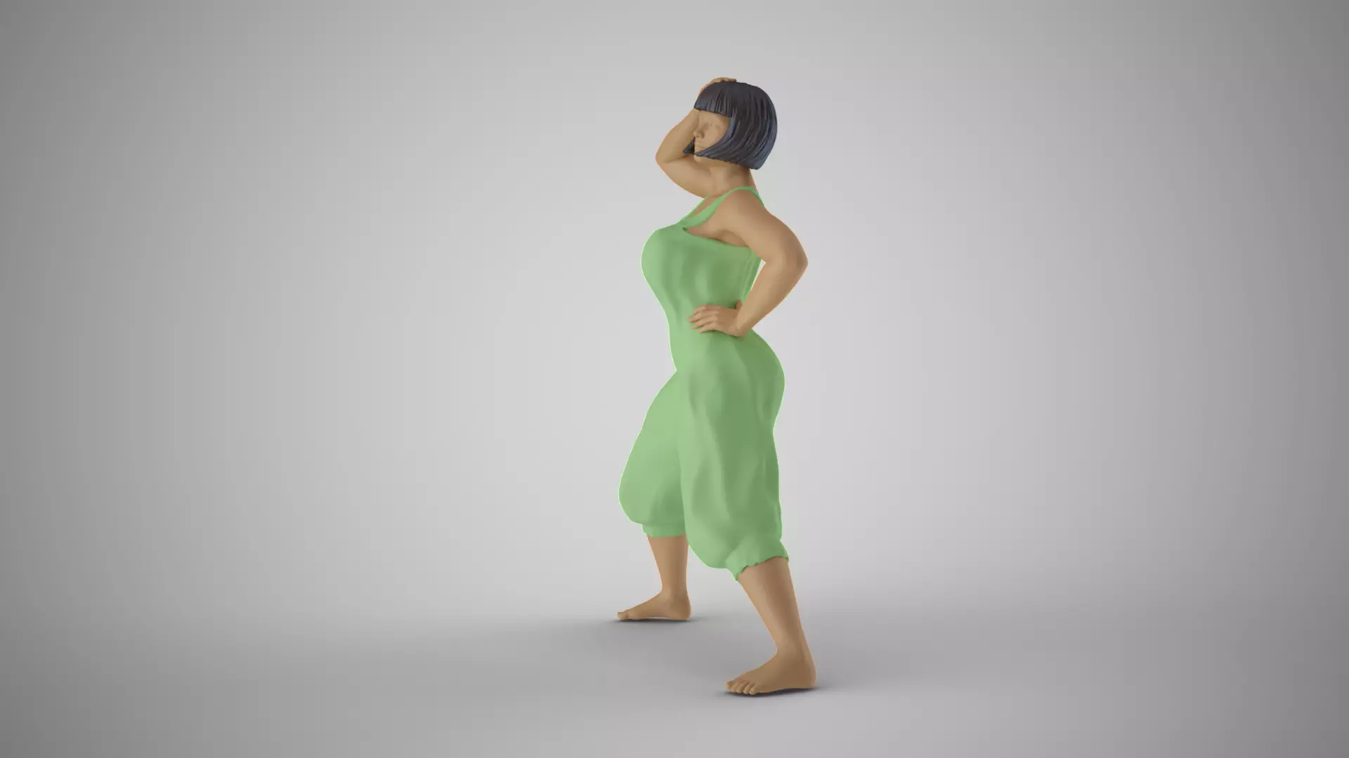Female Purpose Frame Pose 3D print model_9
