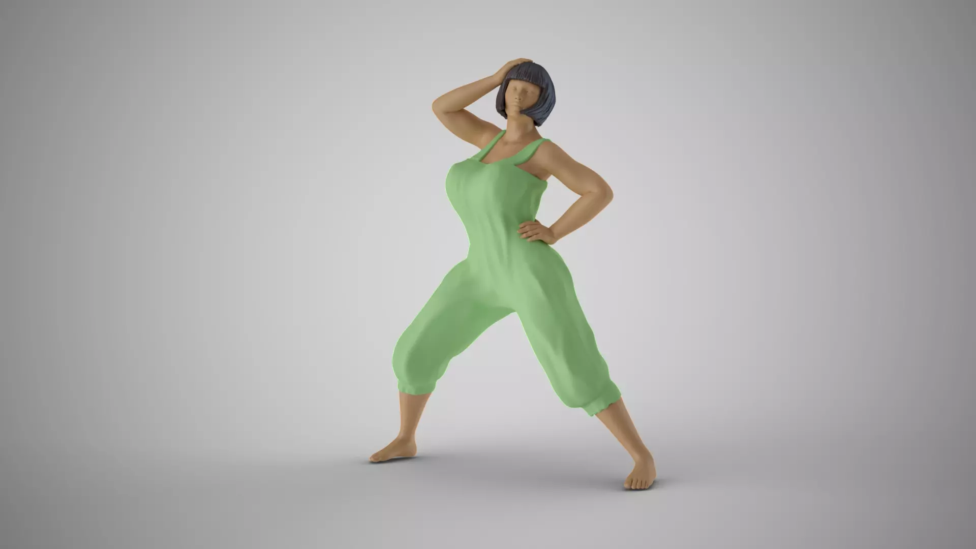 Female Purpose Frame Pose 3D print model_10