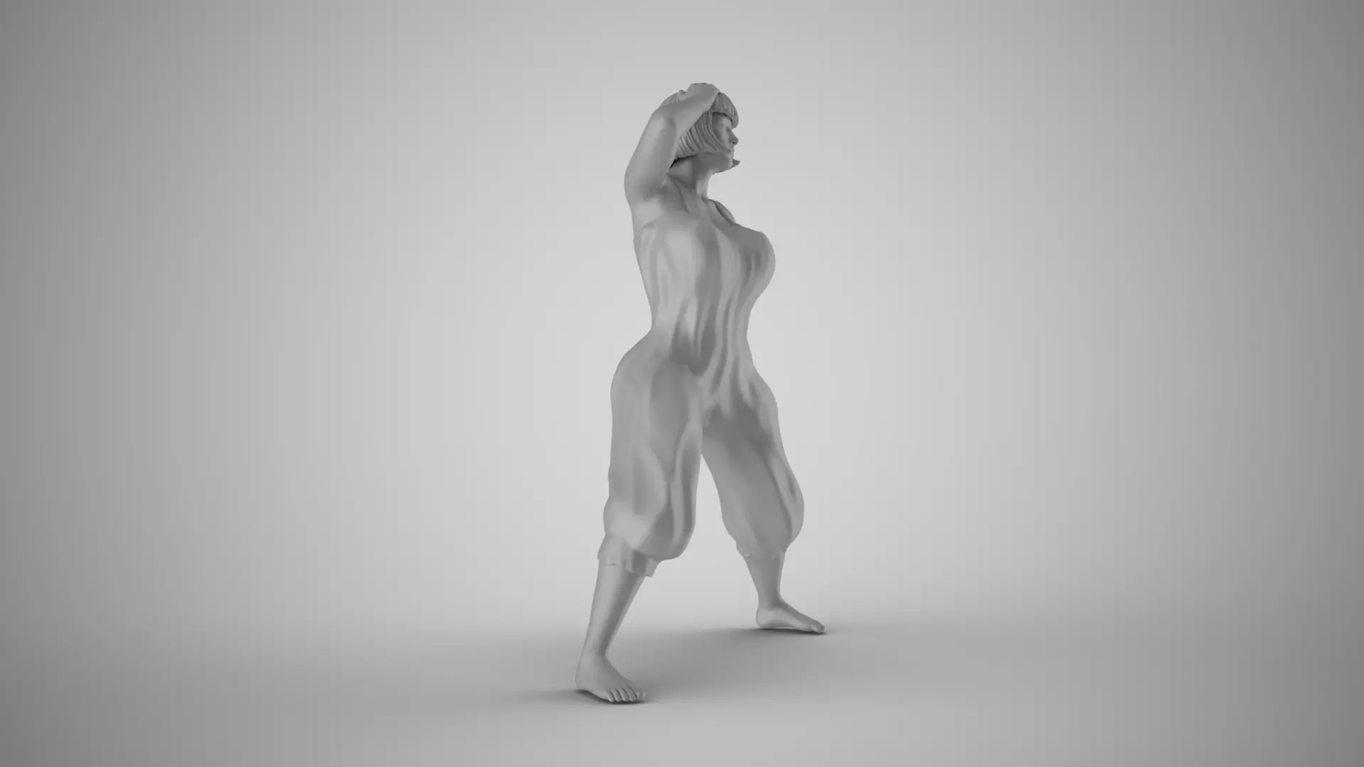 Female Purpose Frame Pose 3D print model_3