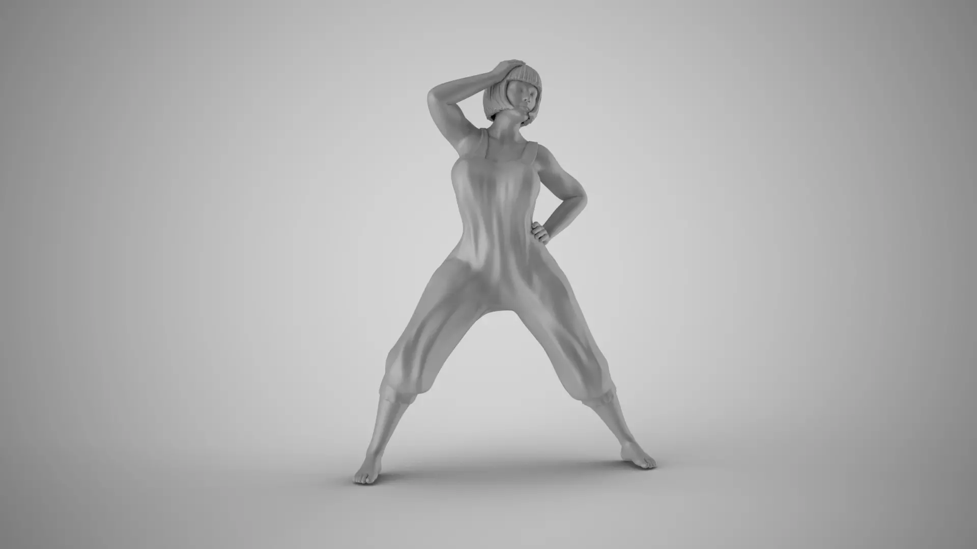 Female Purpose Frame Pose 3D print model_2