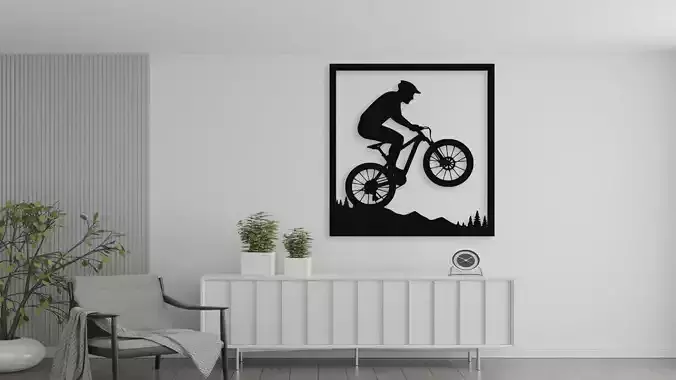 Mountain Bike Wall Decor Art