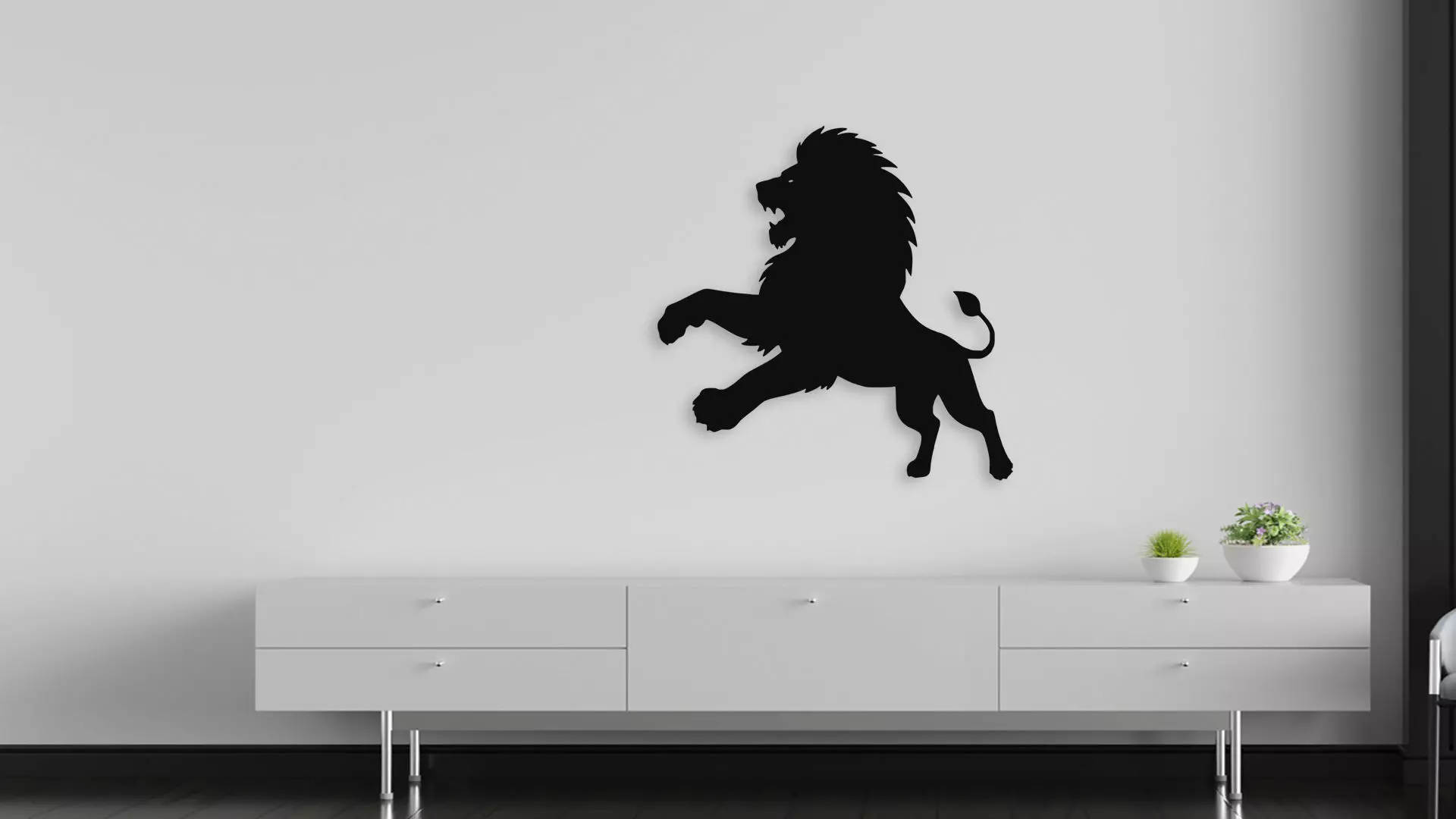 Roaring Lion Wall Decor 3D model_5