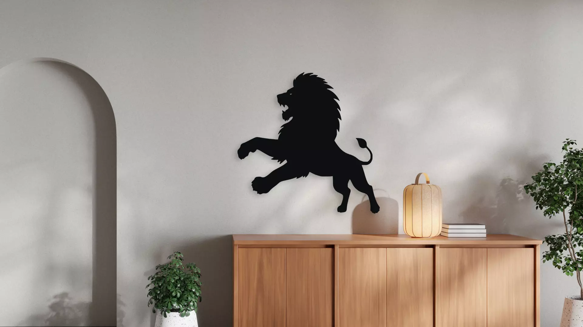 Roaring Lion Wall Decor 3D model_3