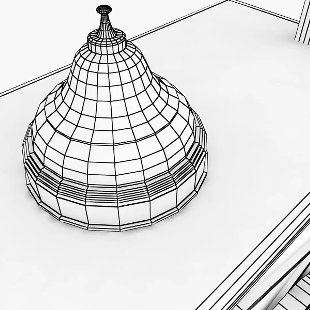 Old Ice Cream Cart Low-poly 3D model_11