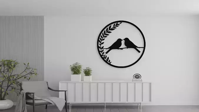 Love Birds Wall Decor Art