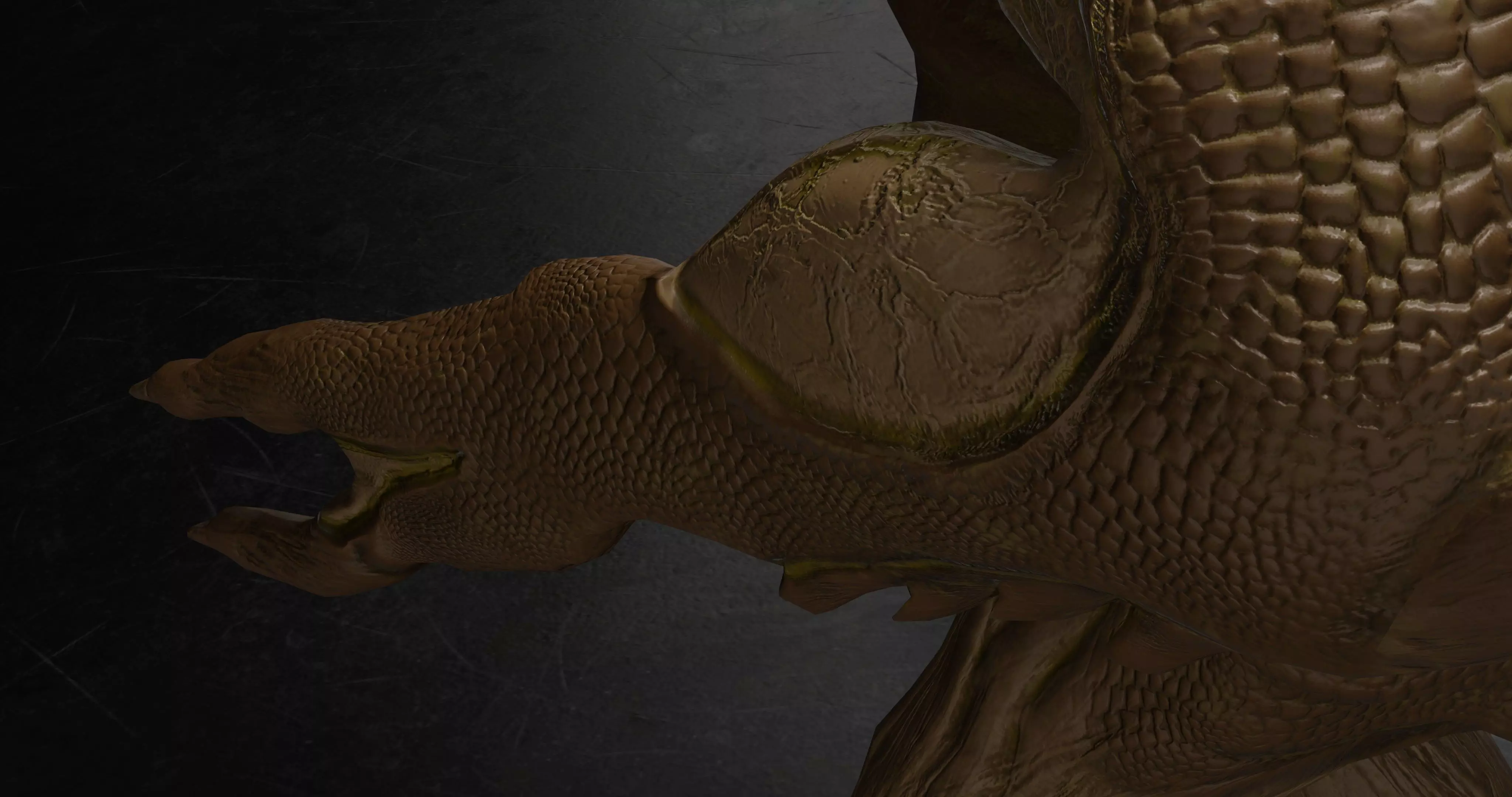 Warrier monster Low-poly 3D model_10