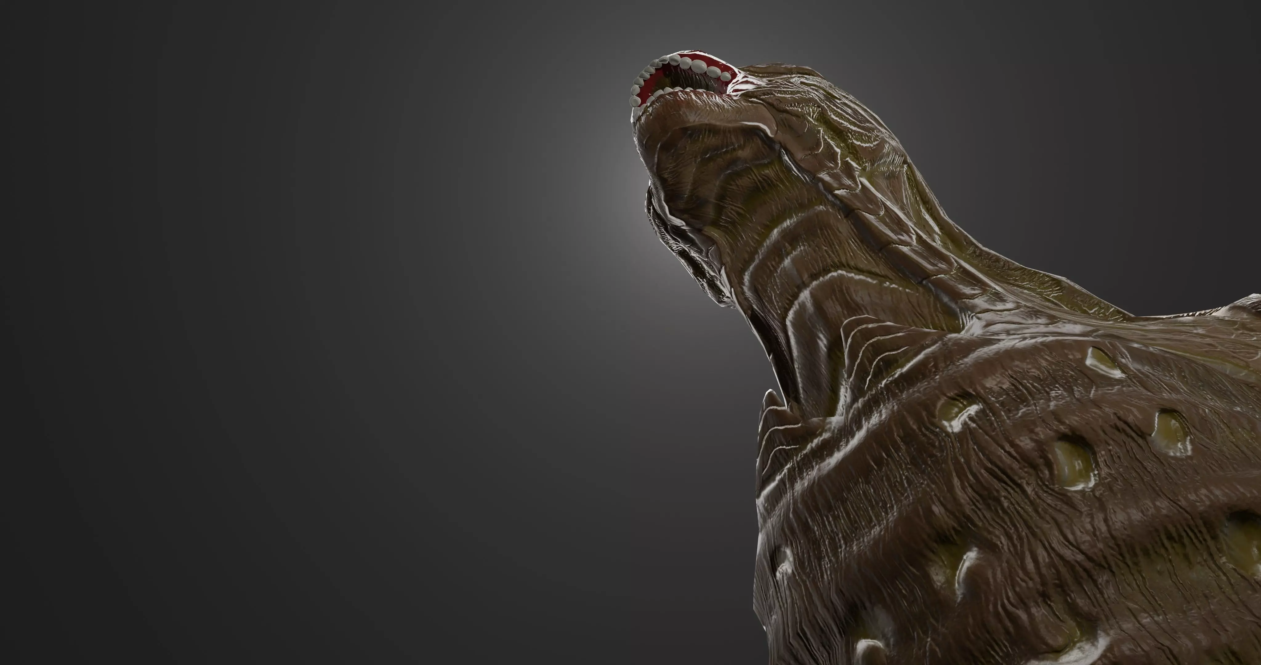 Warrier monster Low-poly 3D model_7