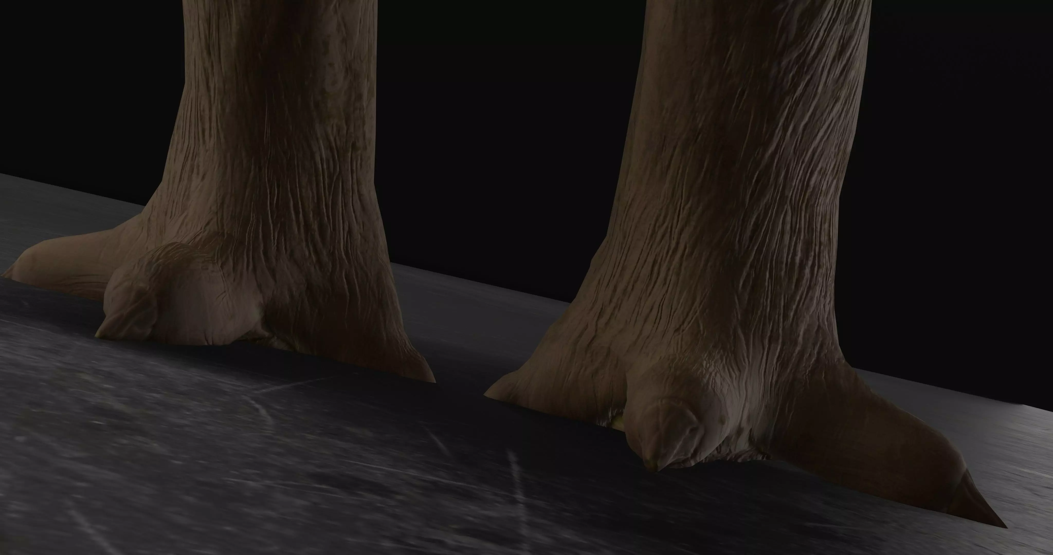 Warrier monster Low-poly 3D model_9