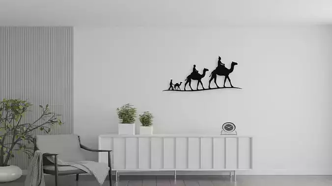 Desert Caravan Wall Decor Art