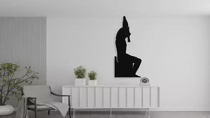 Egyptian Pharaoh Silhouette Wall Decor Art