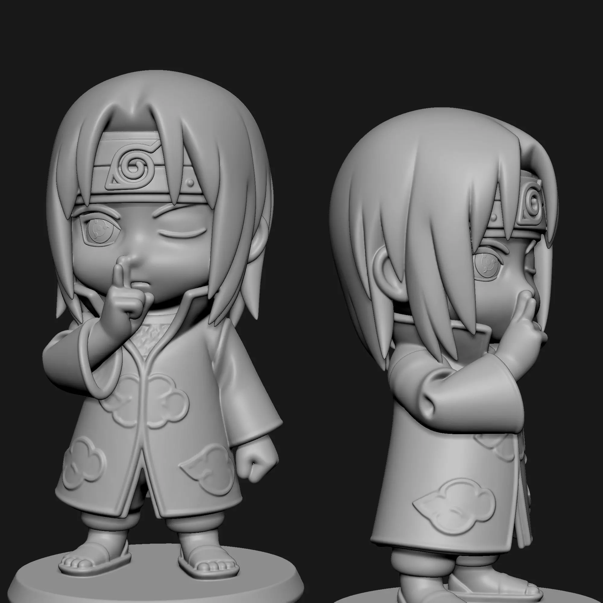Naruto Chibi Character Set 3D Printable Collection _28