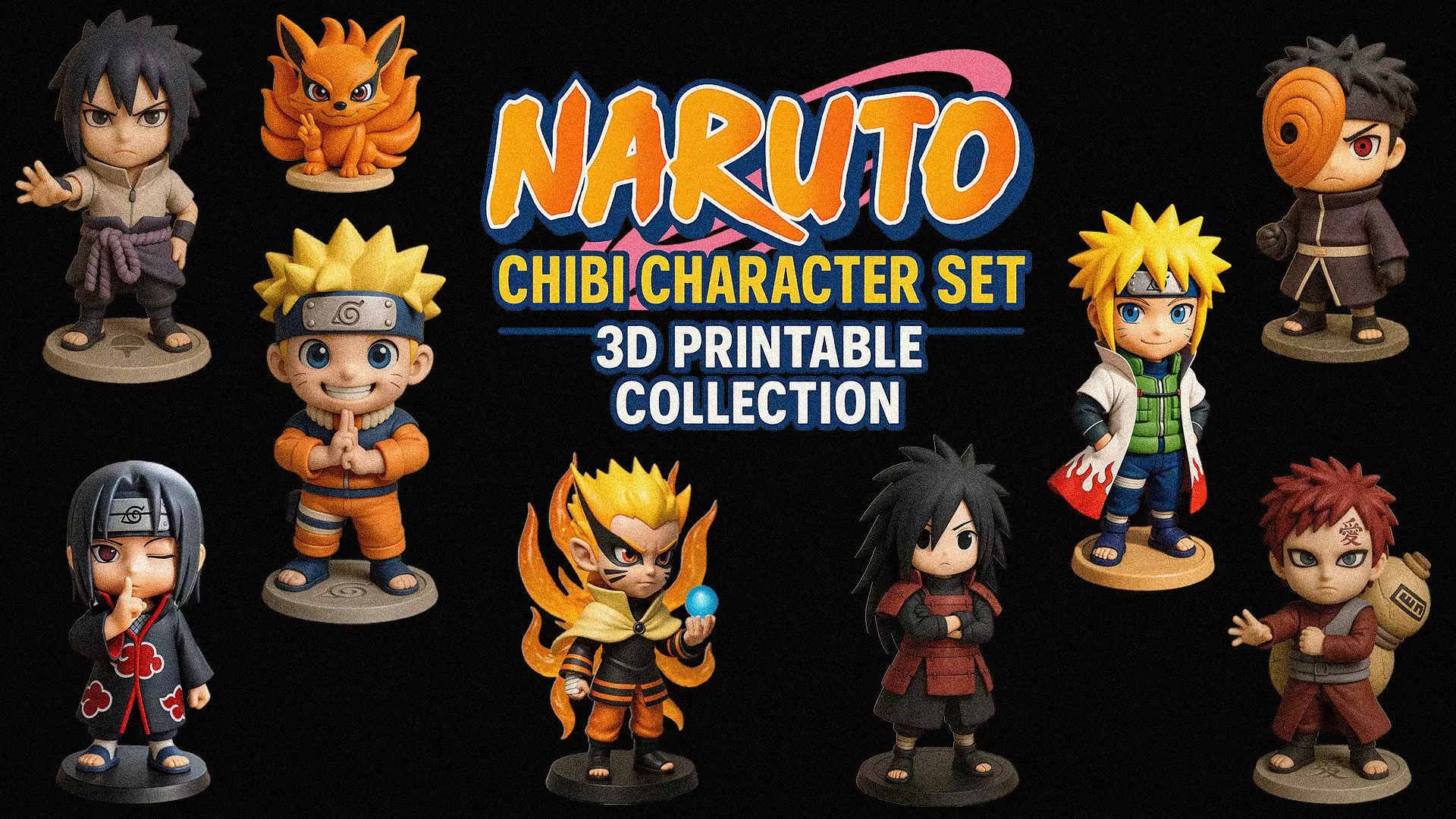 Naruto Chibi Character Set 3D Printable Collection _0